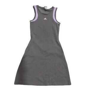 Adidas x Zoe Saldana Gray Women's Sporty Sleeveless Mini-dress Size M
